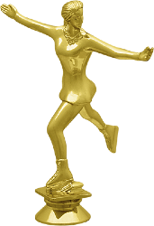  Фигура "Фигурное катание" 12 см золото   