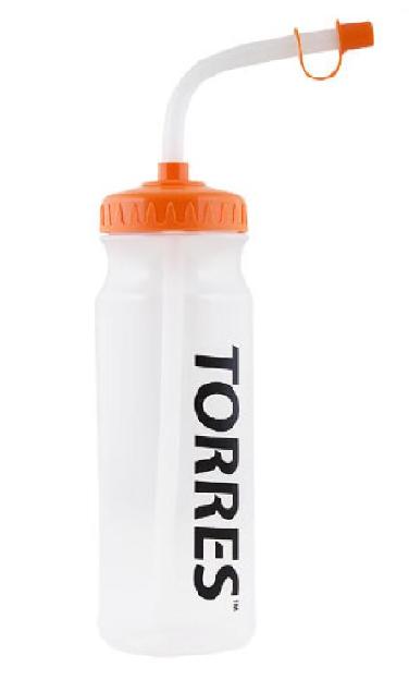  Бутылка для воды TORRES 750 мл,мягкий пластик  с трубкой   