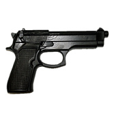 Пистолет тренировочный черный, мягкий термоэластопласт, 430 гр.