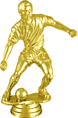 Фигура "Футболист" 9 см золото
