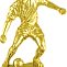  Фигура "Футболист" 9 см золото   