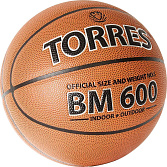 Мяч баскетбольный TORRES BM600, р. 5, ПУ, нейлон корд, бут. камера
