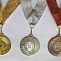  Комплект медалей Ахалья (1,2,3 место) с блестящей лентой   