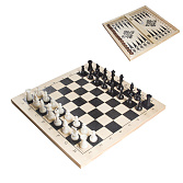 Игра 3 в 1 (нарды,шахматы,шашки) 400*200, пластиковая фигура