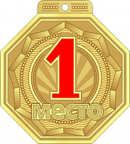 Комплект медалей (1,2,3 место) с цветной ленточкой 50 мм