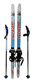 Лыжный комплект STC детский (мягкие крепления+ палки)